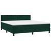 Maison Exclusive - Sommier à lattes de lit et matelas Vert foncé 160x200cm Velours