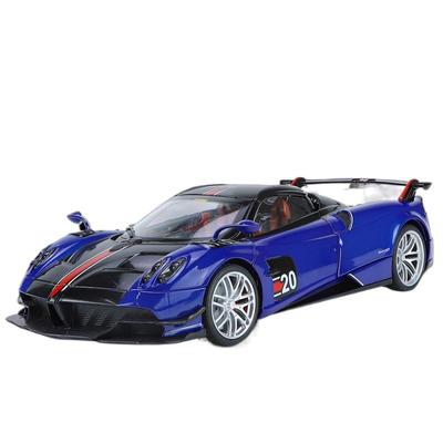 1/18 Pagani Huayra BC Μπλε Γαλλίας/Καραμελέ Μπλε με Λεπτομέρειες από Άνθρακα με Ήχο και Φως Για Παιδιά και Ενήλικες