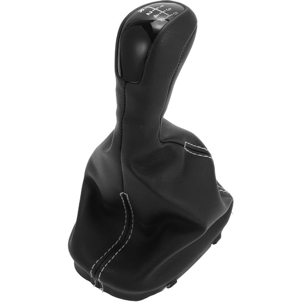 

6 Speed Manual Gear Shifter Knob with Cover for Mercedes-Benz W203 S203 2000-2007 Plastic Faux Leather Gearbox Stick Shifter Lever Knob Black White