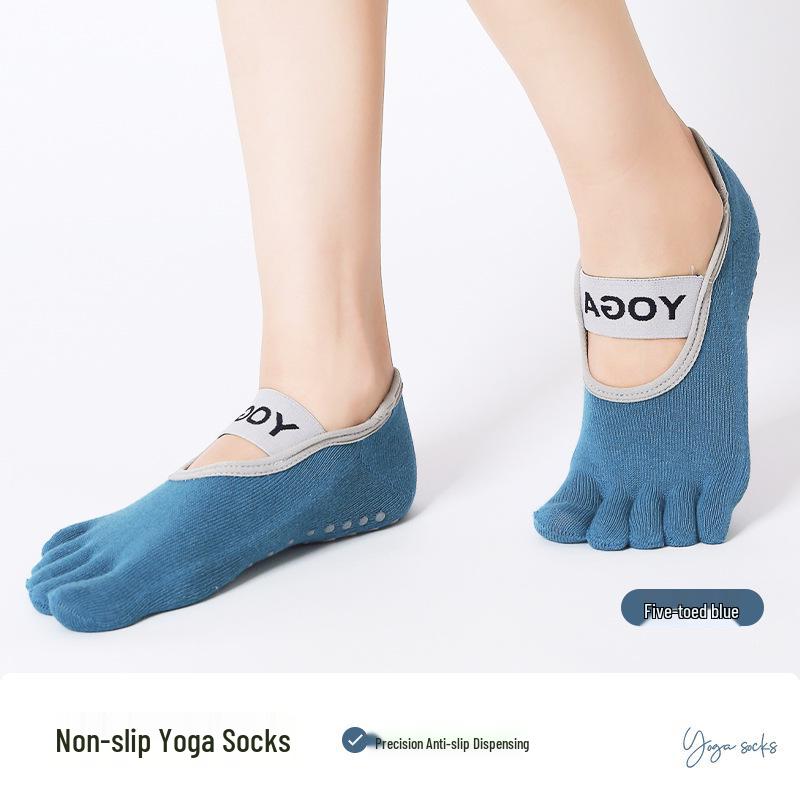 **Hot Sale Yoga Color Block Non-Slip Five-Toe Socks**