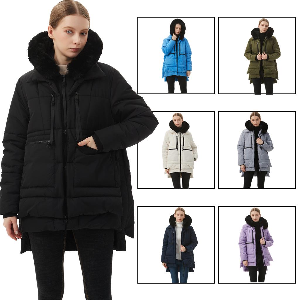 

SMR2326 Европейская и американская повседневная мода Хлопковая куртка с капюшоном для осени и зимы Small чёрный