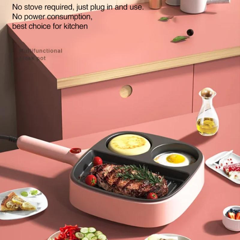 Dormitory Mini Electric Skillet NonStick Breakfast Machine Fry Eggs Flapjack Pan