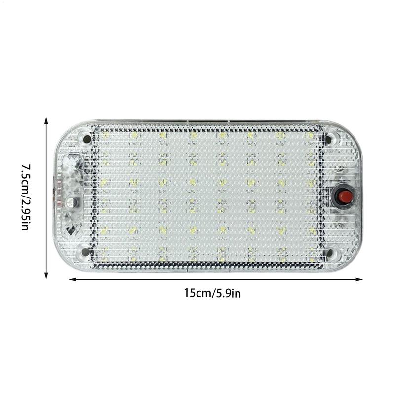 RV Ceiling Light Auto Ceiling Reading Interior Wired Lamp High Lumens Trunk Lighting RV Accessories For Traveling Camping