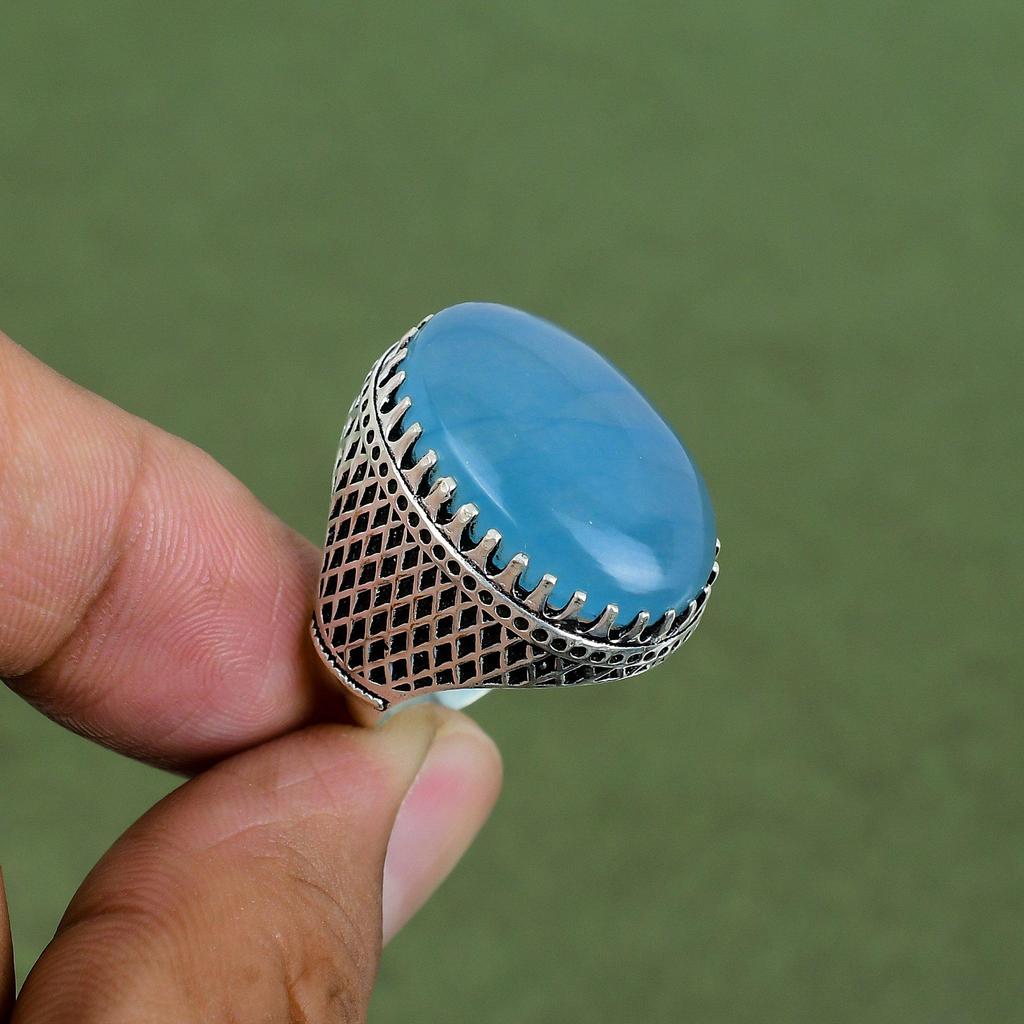 Aquamarine Ring 925 Sterling Silver Ring Handmade Ring Aquamarine Gemstone Jewelry Latest Design Ring Anniverary Gift Available In Ring Size