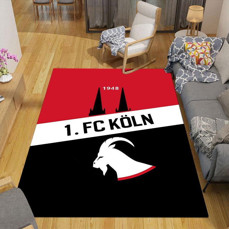 1. FC Cologne Flannel Printed Carpet, Home Sofa Decoration for Living Room & Bedroom, Non‑Slip Play Flannel Floor Mat for Game Room