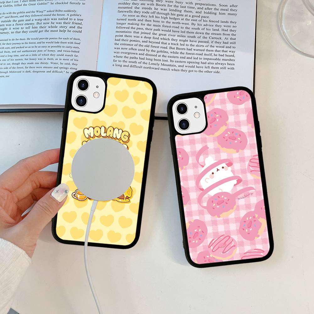 Kawaii Cute Rabbit M-MolangS Anime Magnetic For Magsafe Phone Case For IPhone 17 Air 16 Pro Max 15 14 13 12 11 Protective Cover