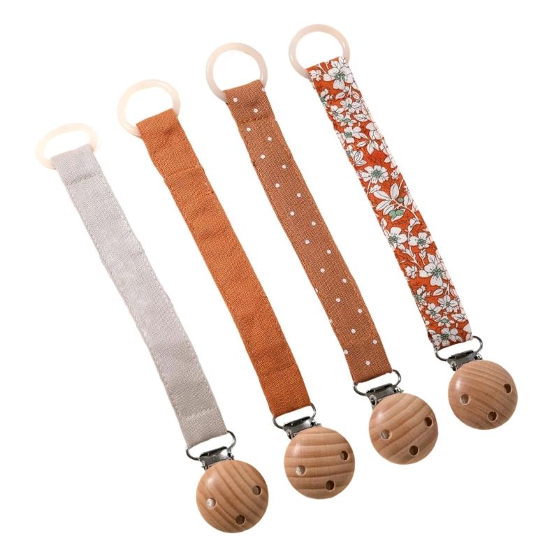 4Pcs Pacifier Clip Chain for Baby Infants Soothing Toy Lanyard Strap Dummy Holder Rope Prevent Loss and Contamination
