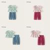 Girl Summer Floral Dress Set With Cotton Fabric For Children Aged 3 To 8 Years
