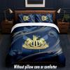 Newcastle United Football Design Bed Bedding Set 1 Duvet Cover + 2 Pillowcases Soft Breathable Household Bed Linens