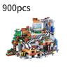 Mattoncini in Plastica ABS Modello Villaggio di Montagna Il Mio Mondo Puzzle per Bambini Assemblaggio Giocattolo per Ragazzo