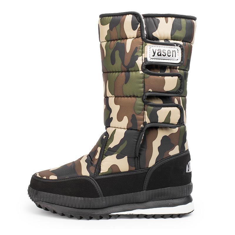 Men's Mid-calf Snow Boots Winter Plush Warm Cotton Boot Casual High Top Boots for Men Non-slip Platform Boots Big Size47