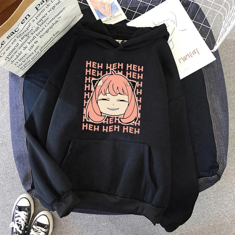 Herbst SPY X FAMILY Damen Hoodie Anya Forger Harajuku Kawaii Manga Spyxfamily Sweatshirt Lässig Street Anime Grafik Pullover