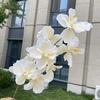 9 Heads Vanda Orchids Artificial Flowers Faux Silk Flowers for Wedding Home Decor Photography Props