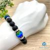 Luminous Firefly Glass Kerama Marine Pair Bracelet Onyx 12mm Quartz 10mm Glass Beads [Sea Drop] Glow-in-the-dark [092bt]