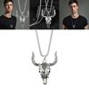 Unique Retro Style Bull Skull Necklace For Men Featuring Premium Titanium Steel Material
