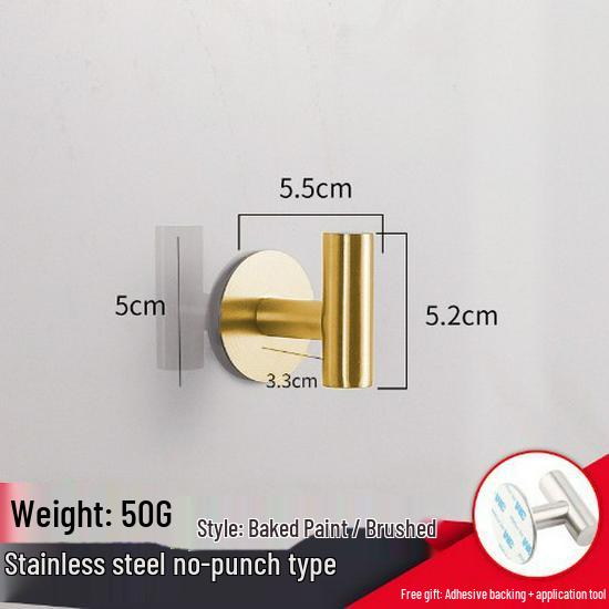 Stainless Steel Traceless Vacuum Suction Cup Hook for Kitchen and Bathroom Towels