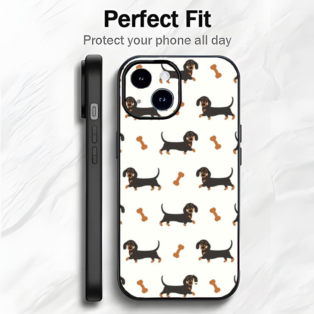 Cute Pet Dachshund Art Phone Case Phone Case Soft Packaging Lightweight For iPhone17 16 15 14 13 12ProMax