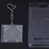 Mini Cd Keychain Album Cases Plastic Cd Cases Clear DVD Cover Bulk DVD Jewel Keyring Music Blank Mini Compact Disc Holder