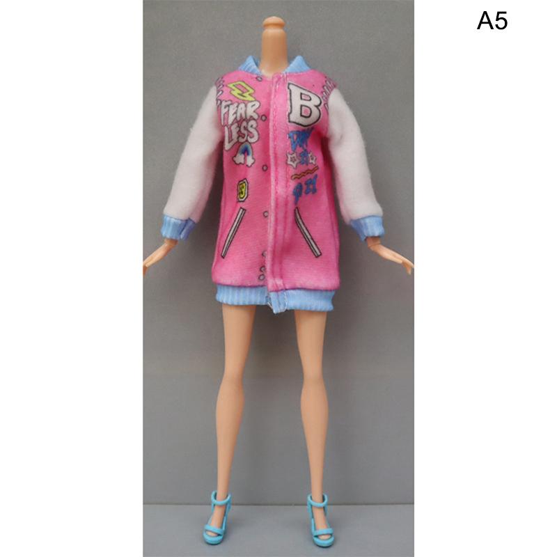 1Set Fashion Outfits for 1/6 Doll Casual Skirt Vest Shirt Pants Dress Dollhouse Accessories Clothes