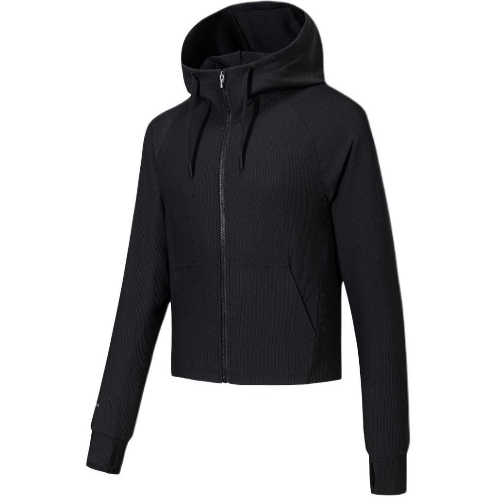 Anta Champion All-Weather Series Zipper Solid Color Hooded Versatile Casual Jacket Women Jackets 162620702-2