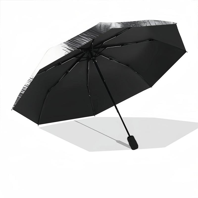 1pc Swans Heart Automatic Open/close Umbrella, 8-Rib sturdy structure, Auto Folding/Opening, Portable Travel Umbrella for Women, c32