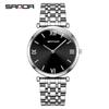 Sanda Women's Stylish Diamond Roman Numeral Waterproof Steel Band Watch