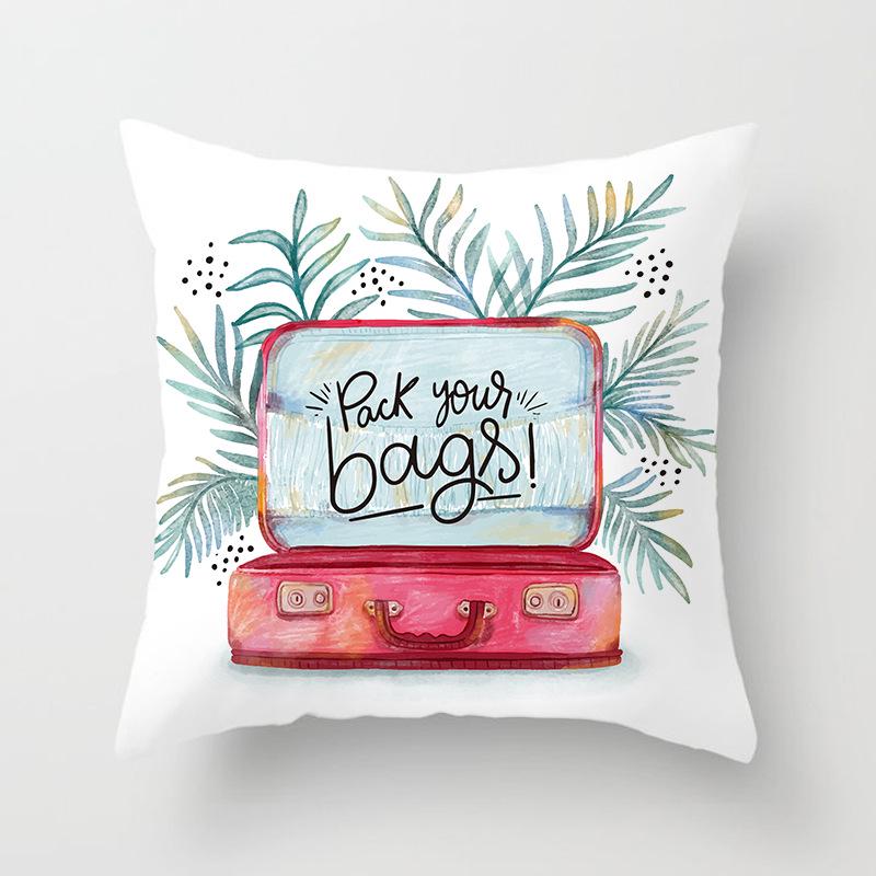 Ins Internet Celebrity Nordic Cactus Plant Peach Skin Car Sofa Pillow Cover Cushion Cover Home