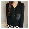 NaVaVa Nk2004 Simple Heart V Neck Long sleeVe Knit Cardigan