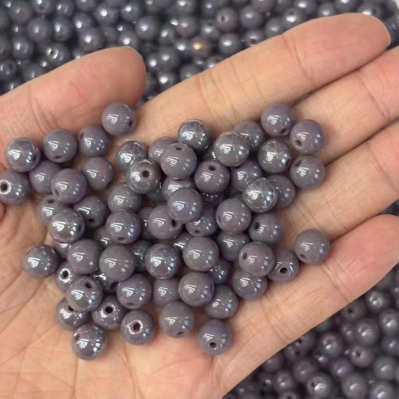 8mm Round Iridescent Tourmaline Beads for DIY Bracelets, Necklaces, Phone Straps, and Clothing Accessories