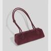 Frosted Genuine Leather Underarm Baguette Bag - Women's High-End Shoulder Handbag