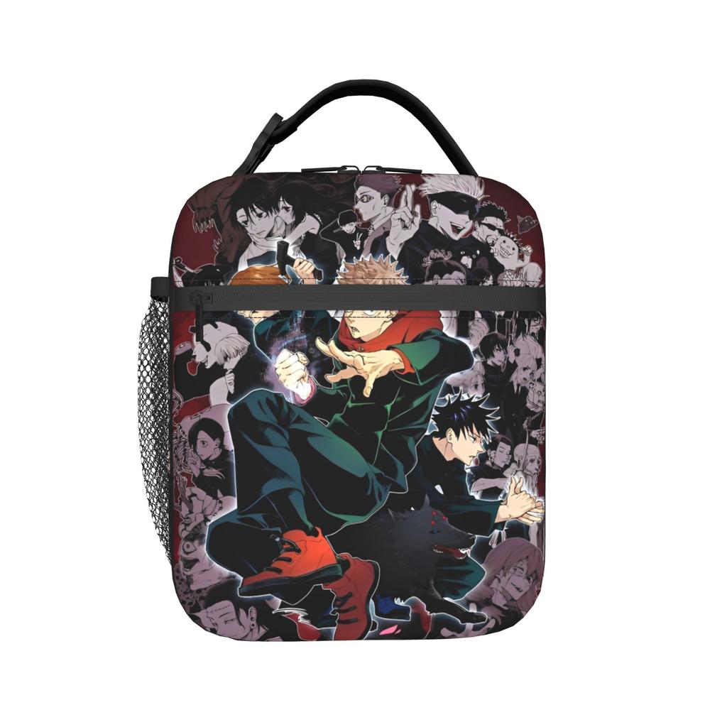 Gojo Satoru De Insulated Lunch Bags Cooler Bag Reusable,Meal Container Jujutsus Kaisens Anime Portable Tote Lunch Box