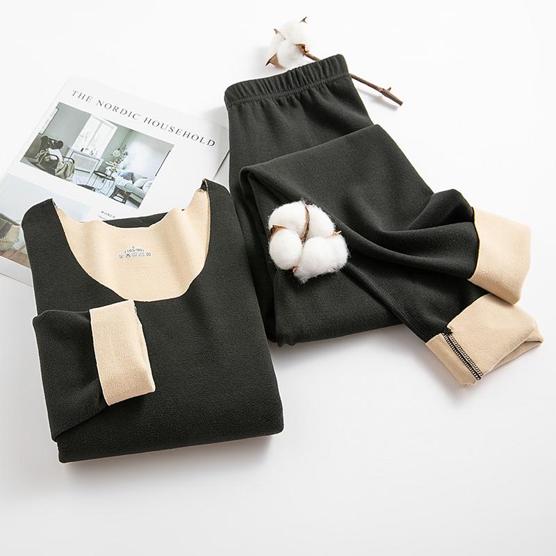 

Комплект термобелья из кашемира и шелка Mulberry с немецким двухсторонним флисом для мужчин и женщин - идеально подходит для осени и зимы. 2XL