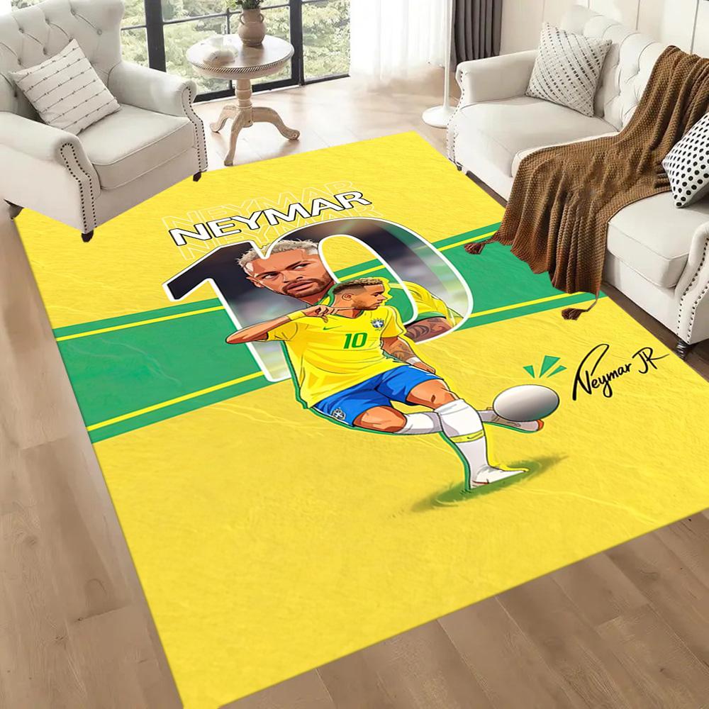Neymar Jr. Brazil Celebration Square Rugs Are a Great Choice for Living Rooms, Bedrooms, Home Décor, and As Gifts.