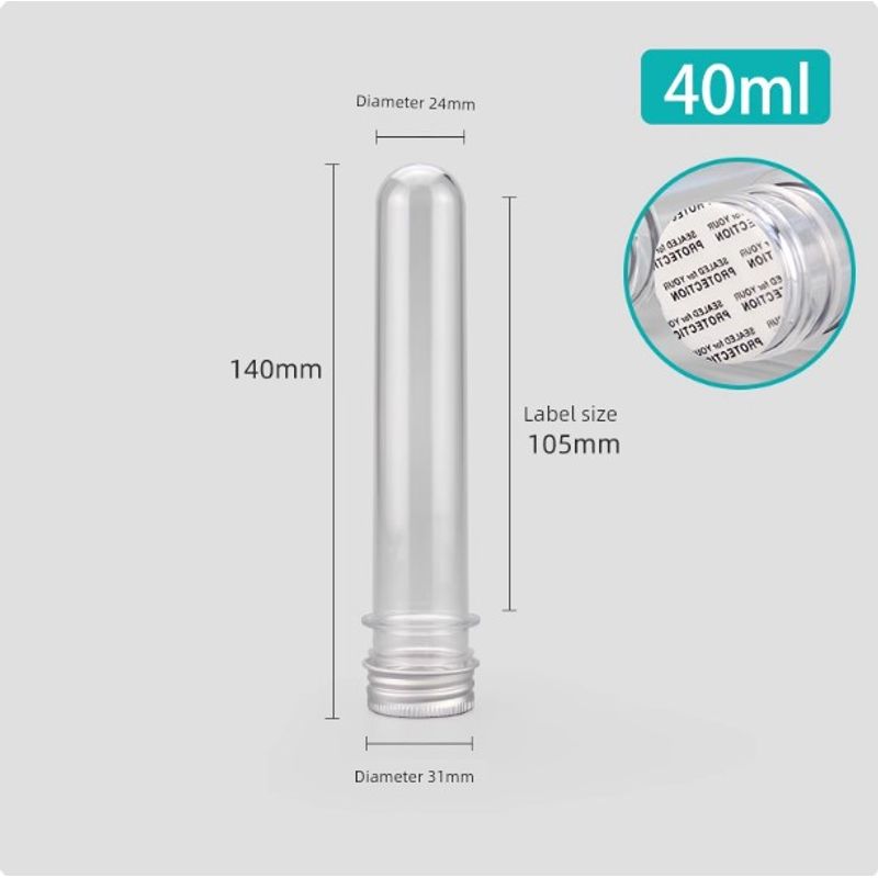 30ml/40ml/100ml Transparent Cylindrical Plastic Test Tube Mask Powder Bottles Bath Salts Candy Storage Bottle Fire Extinguisher Bottles