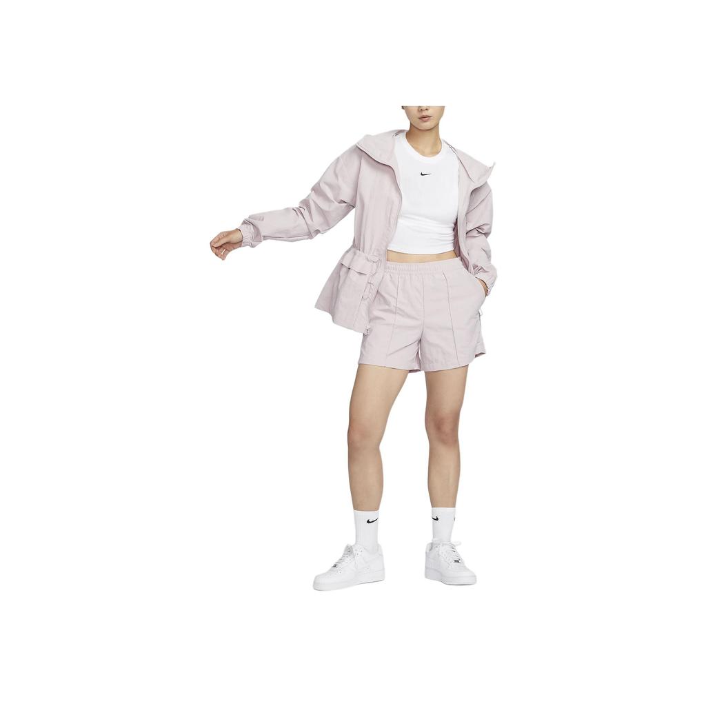 Nike Sportswear Everything Woven Mid-Rise Casual Shorts Women Bottoms Light-Pink FV6623-019