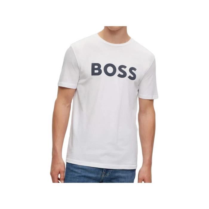 T Shirt Boss - Homme Boss - Jersey - Boss White - Cotton - Clothing Boss