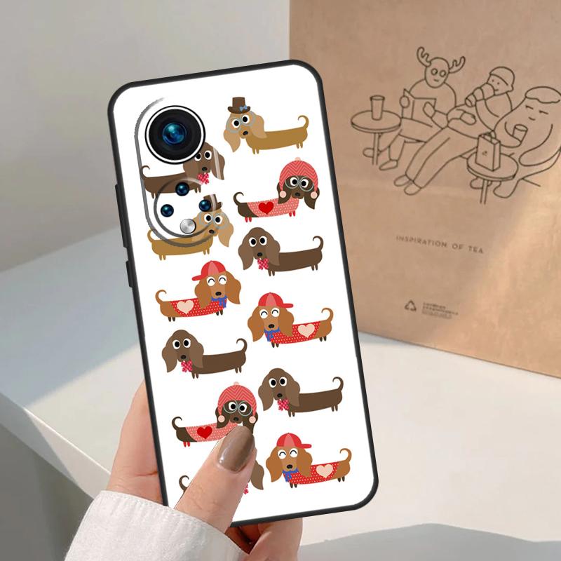 Cute Dachshund Sausage Dog For Honor Magic 8 5 6 7 Pro Case For Honor 400 200 Lite 50 70 90 X8c X8b X9a X9b X9c X9d Win