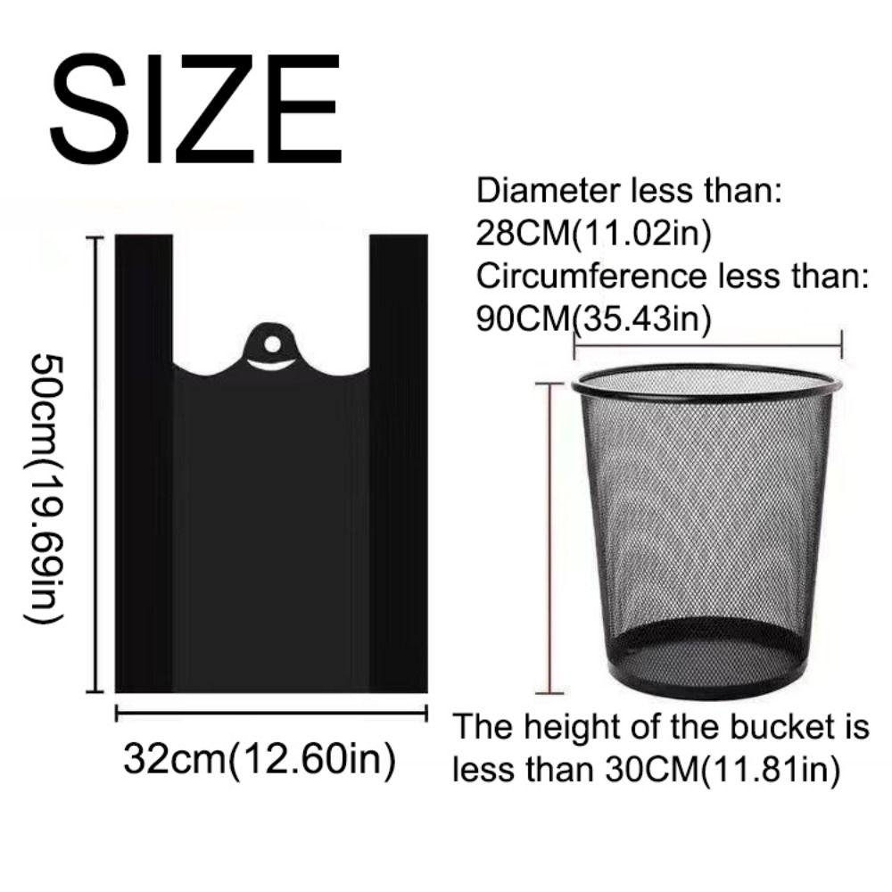 200pcs Thickened Heavy Duty Trash Bags 50*32cm Garbage Storage Bag  Cleaning Supplies