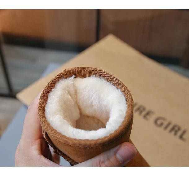 Children Snow Boots Leisure Thick Fur Platform Winter Kids Short Boot Four Colors Slip-on Unisex Concise Style Boys Girls Shoes