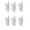 6 Pcs Peacock Grass Artificial Plants Pampas Grass Reed Flower Arrangement Home Bedroom Wedding Decorations Fake Flowers