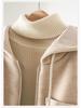 Women's Thickened Woolen Coat with Hood - Stylish Casual Winter Outerwear, Plus Velvet, Loose Silhouette 