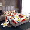 Halloween-Themed Pumpkin Pattern Bed Hat Four-Piece Bedding Set Bedroom Dormitory Bedding Decoration