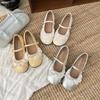 Fashion Women Shoes 2025 Summer New Fashion Bow-knot Lace Women's Ballet Flats Comfort Non Slip  Soft Sole Buckle Strap Mary Jane Shoes