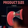 Clitoral Stimulator 5-in-1 3 Suction 9 Tongue Vibrating Modes LCD Display Removable Cup Adult Sex Toy