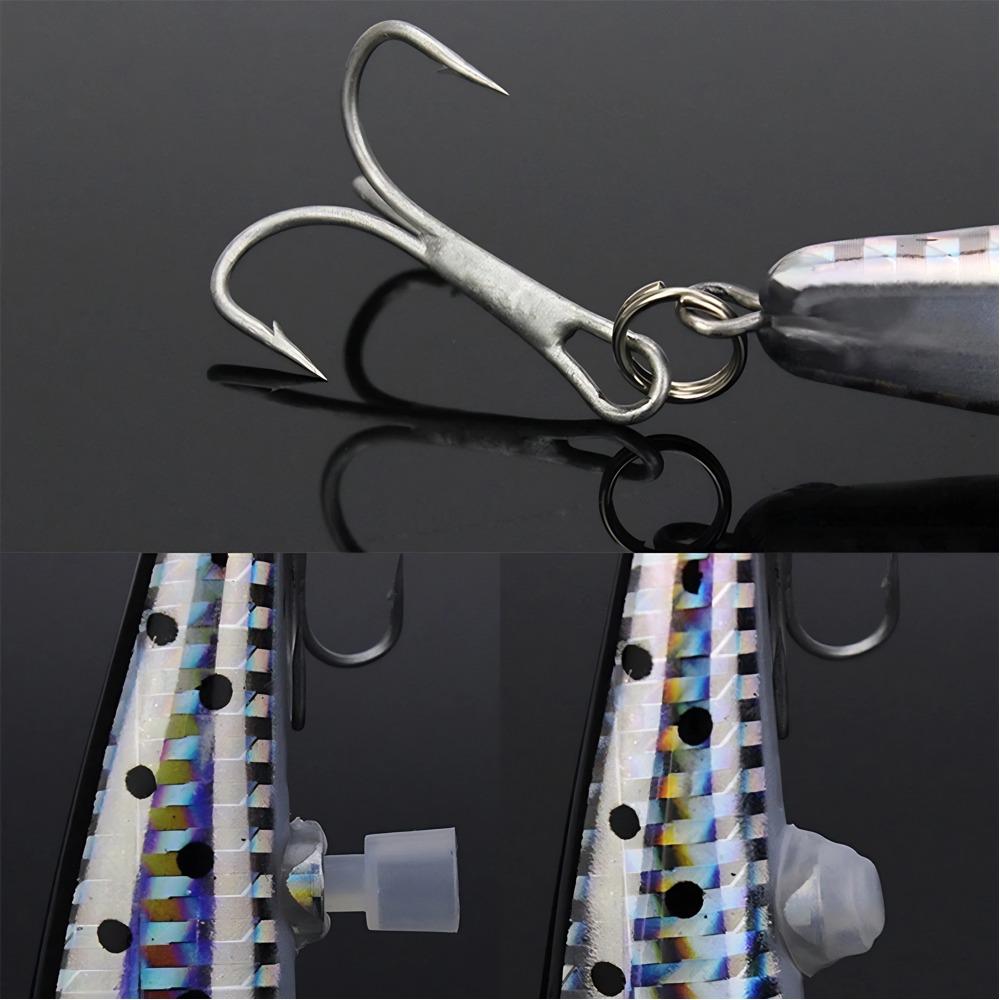 Esche Elettroniche Ricaricabili USB per Pesca Elettronica Esca Elettronica per Pesca in Mare Esca Artificiale Vibrante Amo Triplo Esca per Ghiaccio Invernale Esca Dura per Acqua Salata