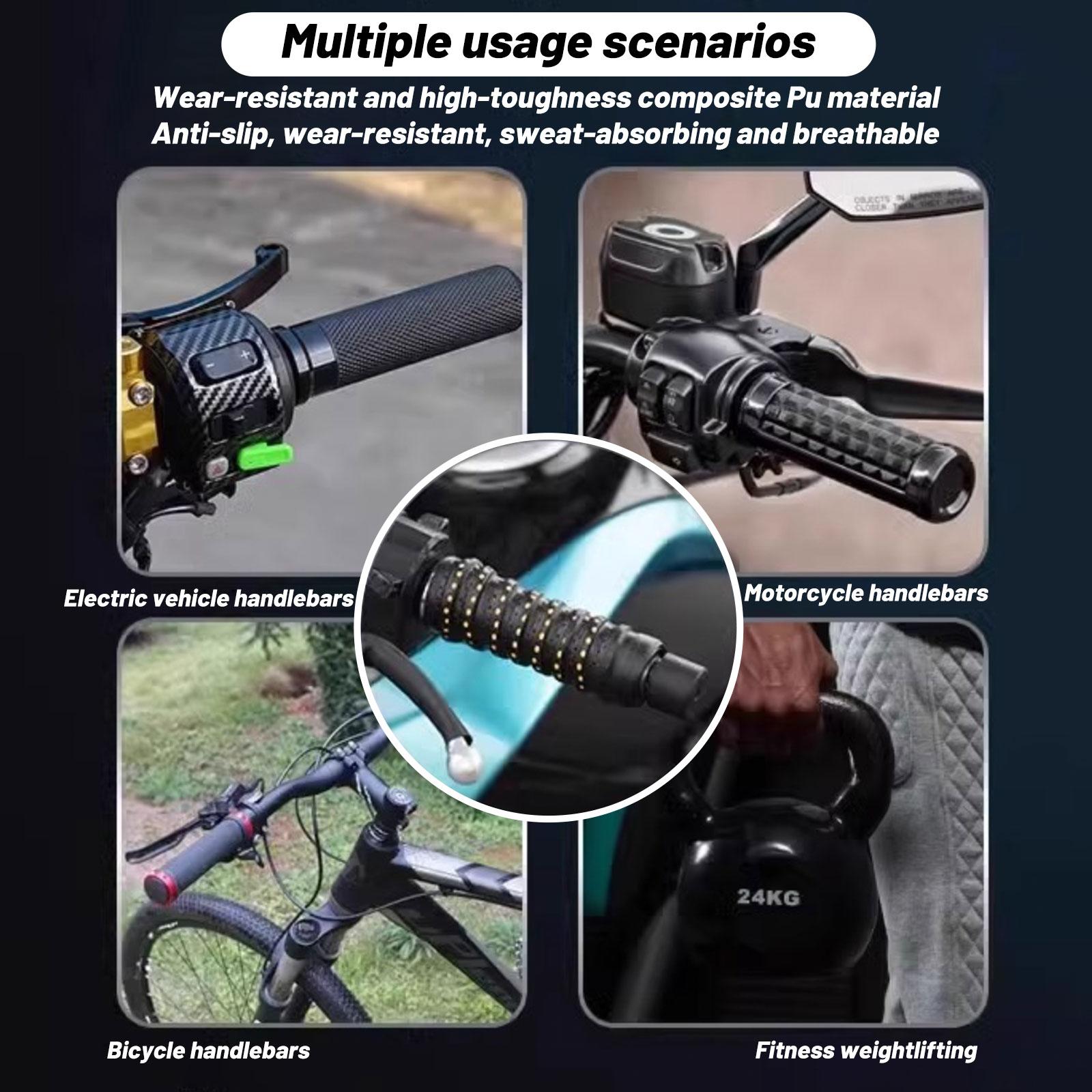 Motorcycle And Electric Scooter Handlebar Grips, Frame Wrap Tape, -, Wear-resistant, Breathable, Practical Modification Accessories For Bicycles. One Size