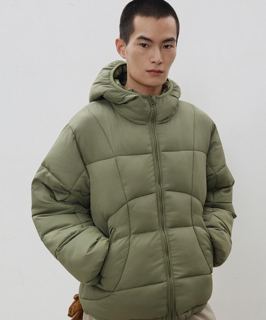 Leire Balaclava Puffer Hooded Jacket [Khaki]