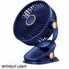 Portable Car Fan 360 Rotate Speeds Desk Fan USB LED Night Light with Clip  Small Desk Fan Outdoor Camping Fan Car Accessories
