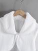 Girls' Casual & Elegant Solid-Color Long-Sleeve Cape/Jacket with Fluffy Collar – Cute "Little Heiress" Style (Suitable for All Seasons)