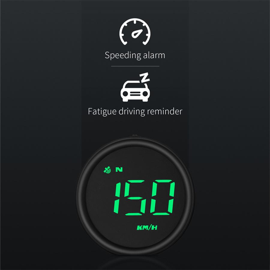 2.6"Car HUD Digital Head Up Display Gauge GPS System Speedometer Speeding Alarm